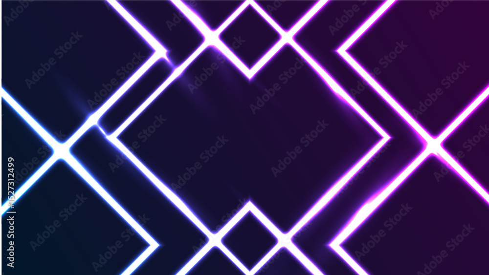 Poster abstract background with neon lines light design