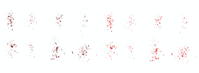 Collection of bloodstain gradient red blood background