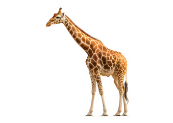 Fototapeta premium Giraffe isolate transparent png illustration