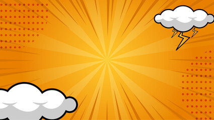 Colored flat design comic style background