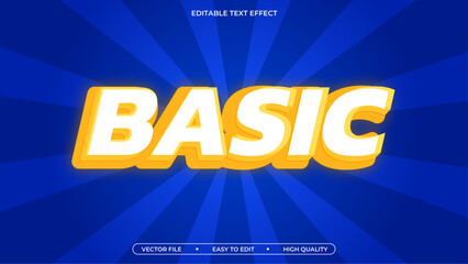 Basic editable text effect cartoon style