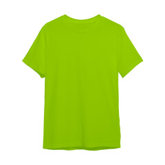 green t-shirt mockup with transparent background