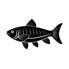dace fish vector silhouette