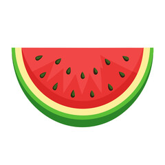 A sweet, fresh, and juicy watermelon slice vector illustration, perfect for summer fruit and healthy food designs