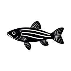 darter fish vector silhouette