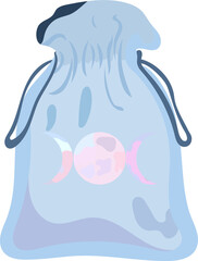 Witch's Magic Pouch with Moon Symbol

