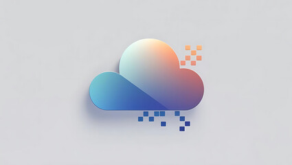 Abstract Cloud Computing Data Storage Concept Illustration