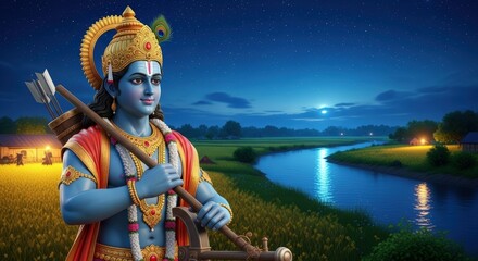 Lord rama hindu god indian mythology diwali dussehra hinduism avatar of vishnu