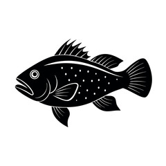grunt fish vector silhouette
