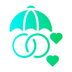 wedding insurance Gradient icon