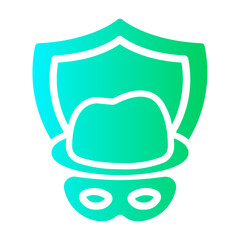 theft insurance Gradient icon