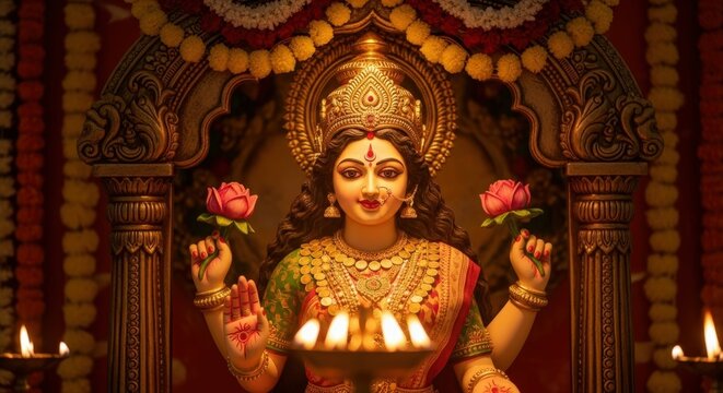 Lakshmi devi goddess hinduism diwali hindu divine deity indian culture india