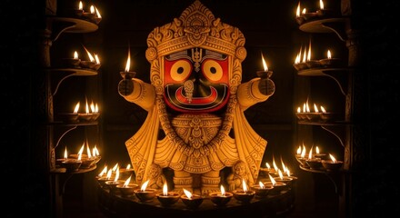 Lord jagannath deity hinduism indian culture religion festival tradition art