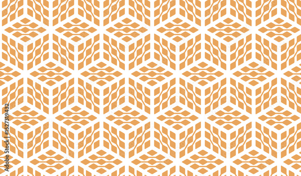 Aufkleber Abstract geometric pattern. A seamless vector background. White and golden ornament. Graphic modern pattern. Simple lattice graphic design