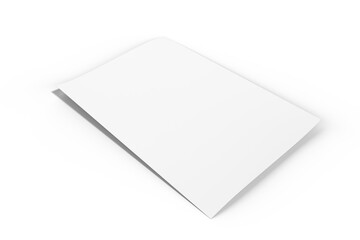 3D realistic blank A4 format paper flyer mockup isolated. Sheet design template for presentation poster, newspaper, flyer, brochure, cover,  magazine, card, paper note, postcard, letter or invitation