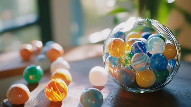 marbles in the bottle