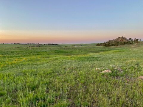 sunset in Laramie Wyoming countryside