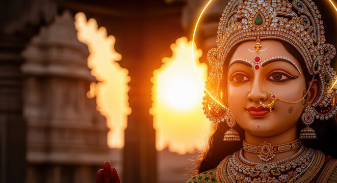 Beautiful goddess durga maa hinduism divine hindu goddess hindu deity durga