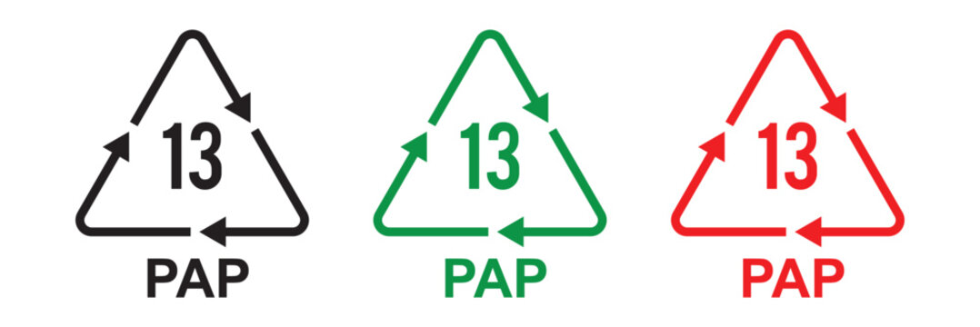 Recycling code icon set. Plastics, batteries, paper, metals, organic Biomatters, glass and composite vector symbols. set of recycling codes of plastics, plastic, recycle, symbol, paper, glass in eps10