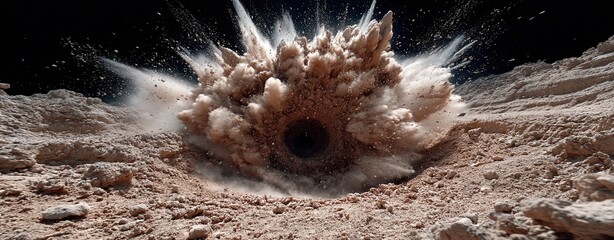 Caliber Trace Fast in Caliber Trace Fast Motion with Caliber Trace Fast Precision Dust eruption from an underground explosion.