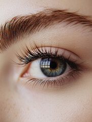 Obraz premium close up of female eye ai generative. 