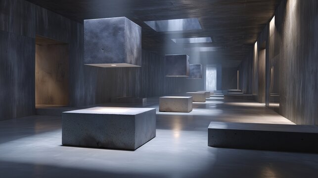 RCR Architects interior, light and geometric cube space