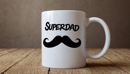 SuperDad Mustache – Funny Father’s Day Typography Design for Mugs, T-Shirts & Gifts
