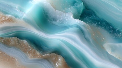 Obraz premium Abstract blue and beige textures, like agate or glacier