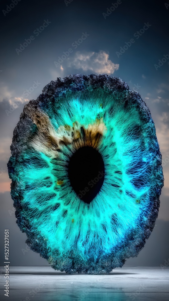 Wall mural abstract eye floating in space