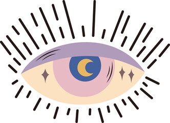 Magic Eye with Moon Symbol

