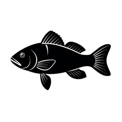 toadfish vector silhouette