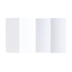 Naklejka premium Blank tri fold brochure mockup isolated on transparent background