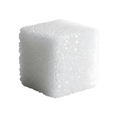 Stock photo of white sugar cube isolated on black background close up macro photography sweet food ingredient on transparent background