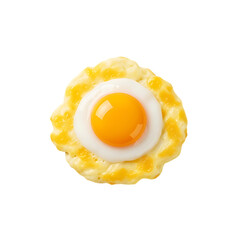 Egg breakfast food sunny side up egg with cheese isolated against black background delicious tasty 100 char on transparent background