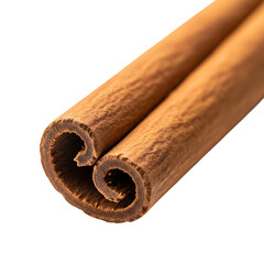 Cinnamon sticks close up image for cooking baking spices and seasonal holiday food and drink recipes on transparent background
