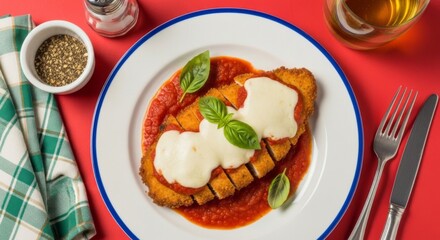Caprese salad with tomato and mozzarella