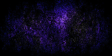 Dark purple grunge background with gradient from the center with rough texture around it consisting of black.
