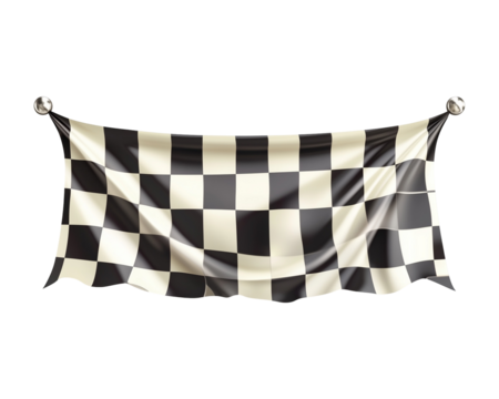 Checkered flag racing finish line