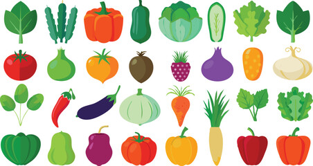 set of vegetables