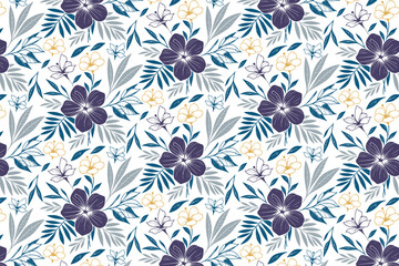 floral print one line design.textile repeat flower sketch pattern.nature stylish wrapping paper home.modern fashion minimalism seamless.table top pillow cover doodle texture

