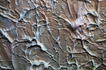 artwork is a handmade abstract composition featuring expressive brushstrokes, textured layers, and fluid pigment 