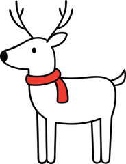deer with a christmas tree