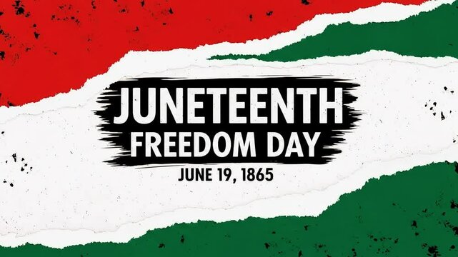 Juneteenth freedom day celebration banner for historical emancipation