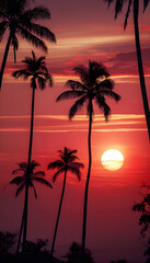 Obraz premium palm trees on the beach