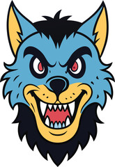 angry cartoon monster