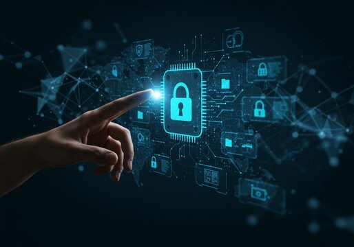 Fingertip touch, unlocking data security