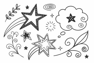 Star Icon Collection: Celestial Symbols and Minimalist Designs