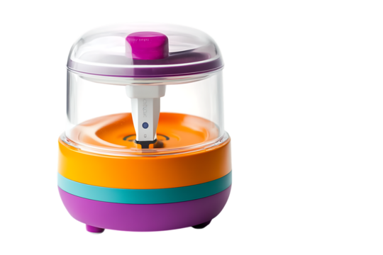 Colorful pencil sharpener isolated on transparent background