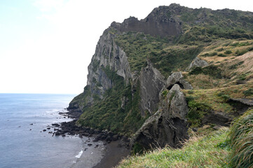 Seongsan Ilchulbong is famous attractions in Jeju Island.