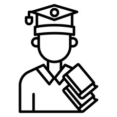Fototapeta premium Student Vector Icon